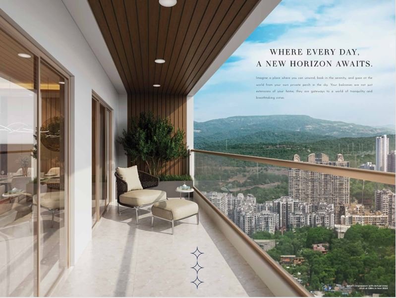 Stunning Balcony View from Luxury Apartments at CHANDAK GREENAIRY, BORIVALI EAST