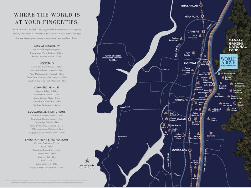 Project Location Map Near Western Express Highway – CHANDAK GREENAIRY, BORIVALI EAST