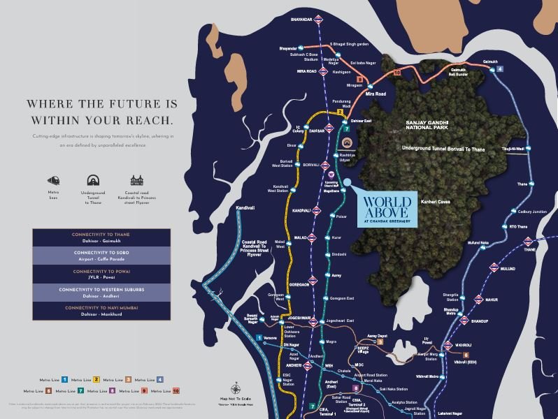 Project Location Map Near Western Express Highway – CHANDAK GREENAIRY, BORIVALI EAST