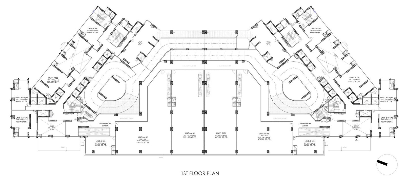 First Floor Plan Layout for Premium Apartments at CHANDAK GREENAIRY, BORIVALI EAST