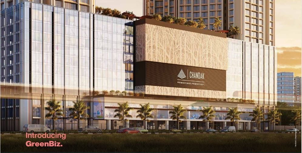 Real Estate Brand Landmark with CHANDAK Logo at CHANDAK GREENAIRY, BORIVALI EAST