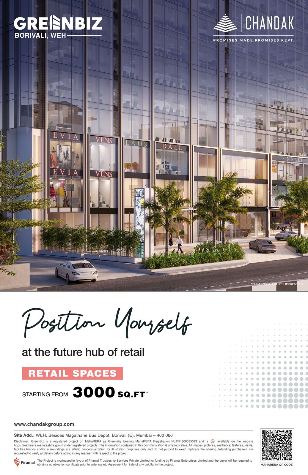 Position Yourself for Growth and Visibility at CHANDAK GREENAIRY, BORIVALI EAST